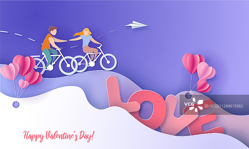 情侣关爱主题情人节卡片图片素材