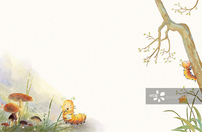 童话森林——毛毛虫励志的一生……图片素材