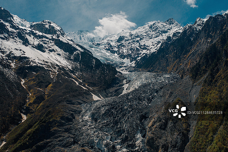 云南明永冰川景区图片素材