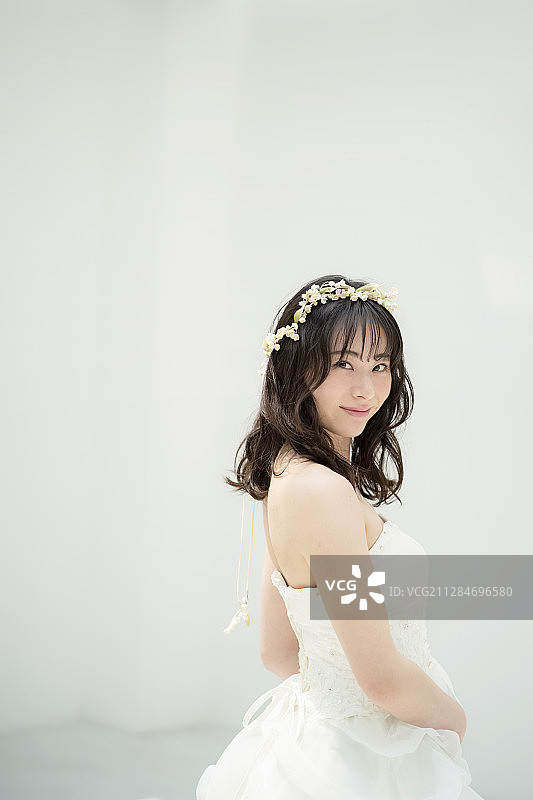 女性婚姻新娘形象图片素材