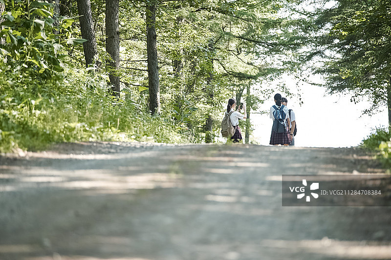 上学的高中生图片素材