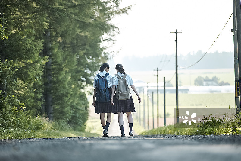 上学的高中生图片素材