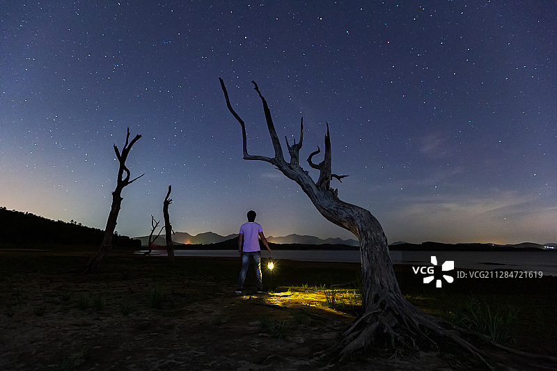 江苏省宜兴市云湖风景区星空图片素材