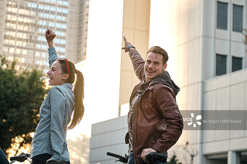 外国人入境自行车之旅图片素材