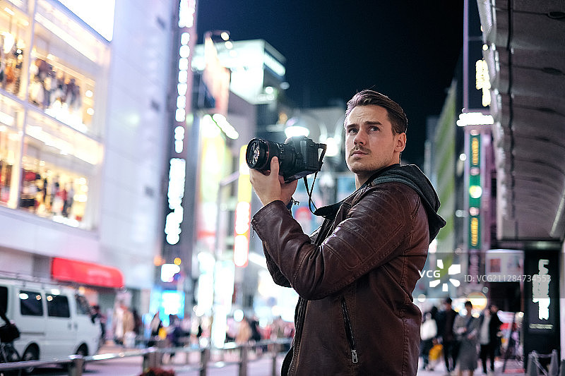 外国人东京观光摄影图片素材