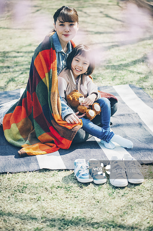 樱花春季亲子图片素材