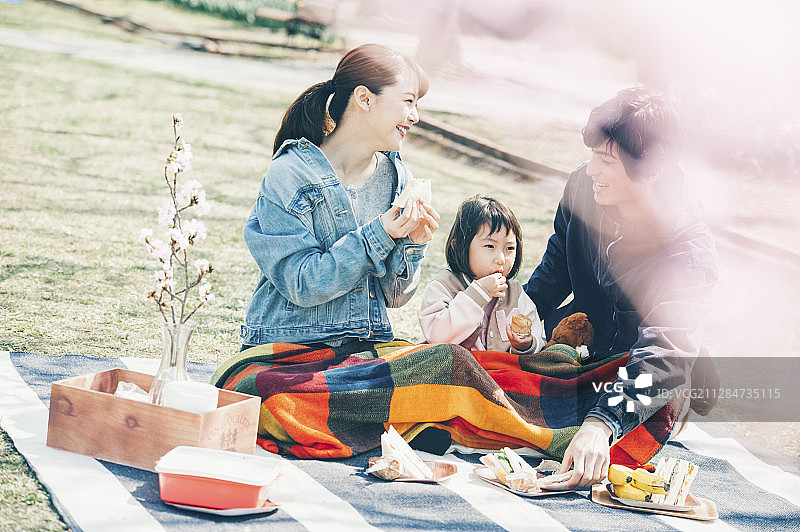 樱花春季亲子图片素材