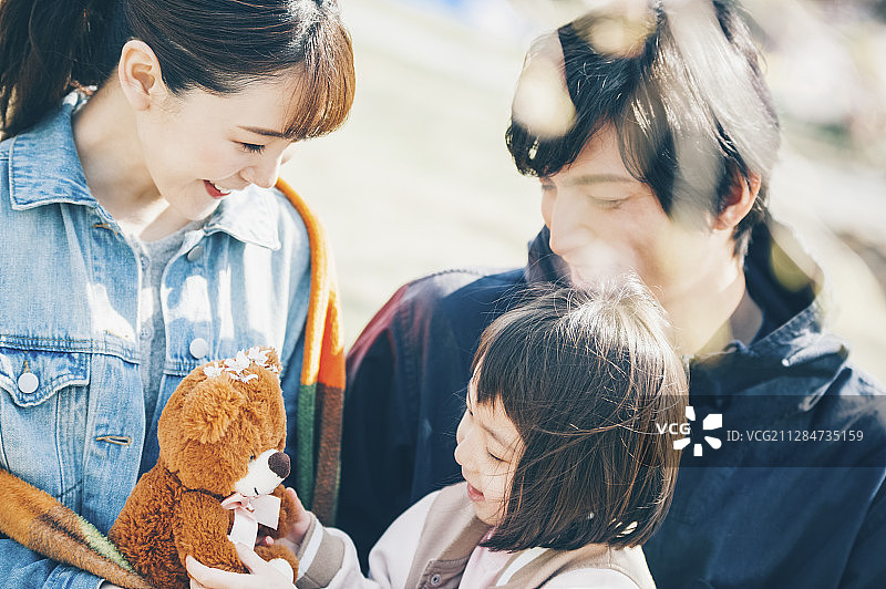 樱花春季亲子图片素材