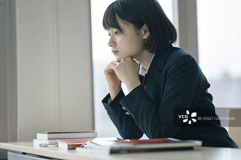 高中生学习预备学校图片素材