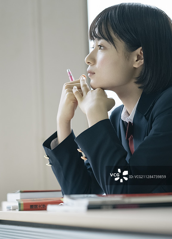 高中生学习预备学校图片素材