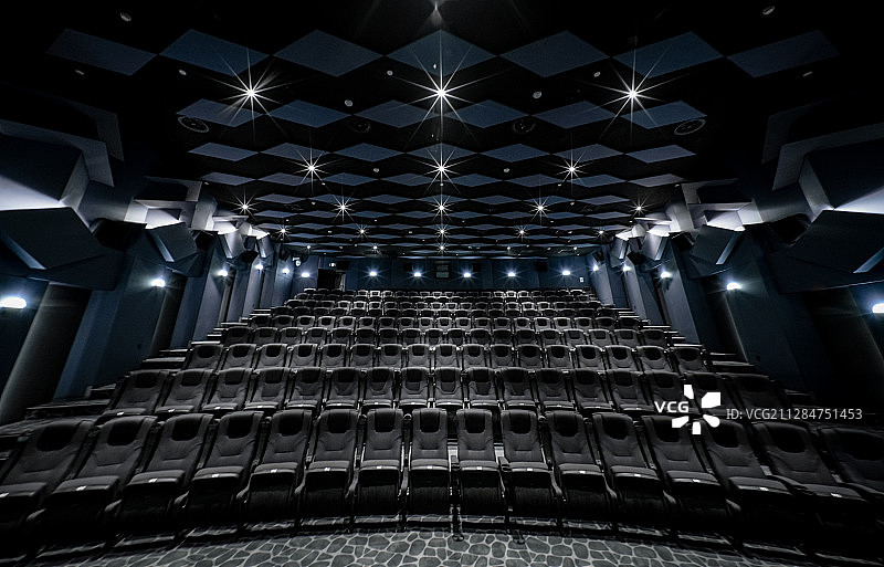 现代剧院的座椅内景图片素材