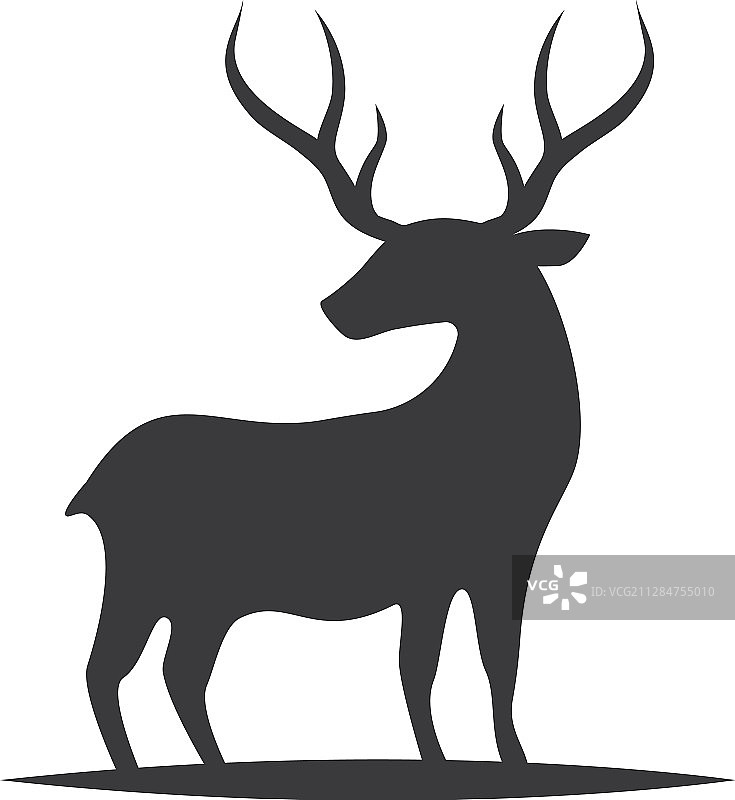 鹿插画标志图片素材