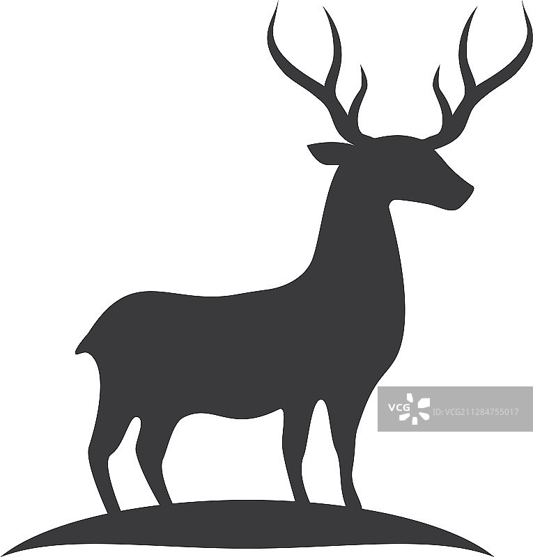 鹿插画标志图片素材
