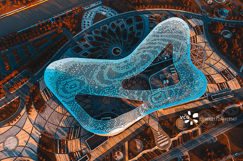 航拍常州花博园图片素材