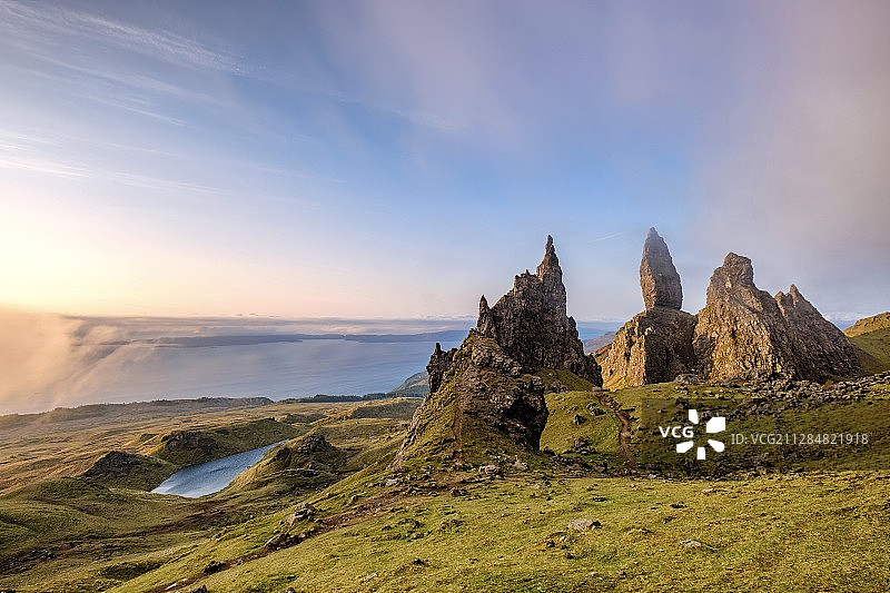 英国波特里雾中山脉黎明图片素材