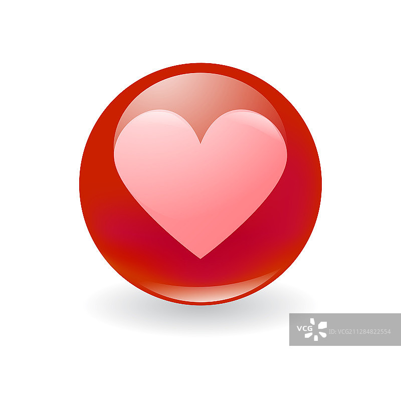 带有粉红色爱心的彩色红色表情符号图片素材