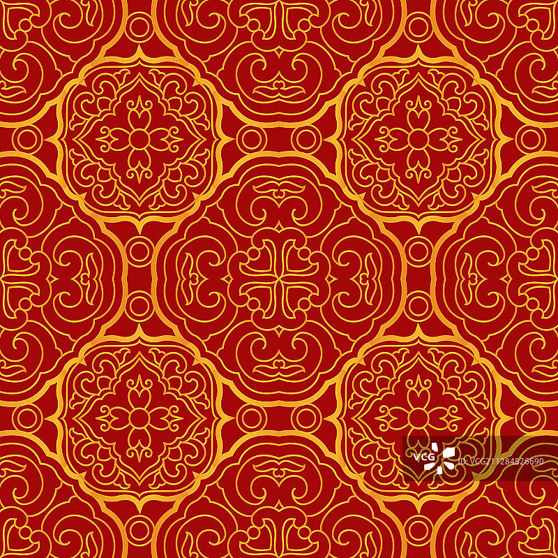 传统无缝的花纹纹样背景底纹图案图片素材