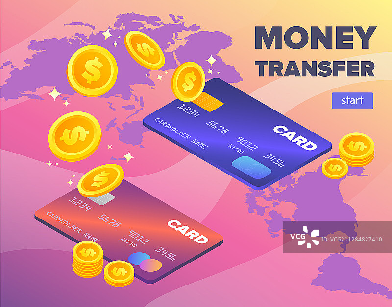 银行卡转账概念图片素材
