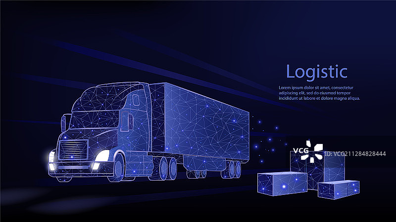 抽象3D重型货车图片素材