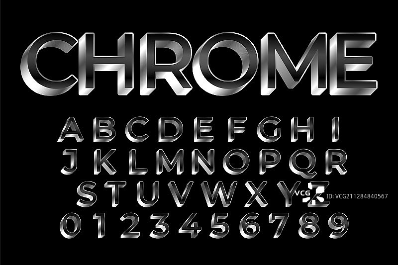 3D银色闪亮文字效果设计合集图片素材