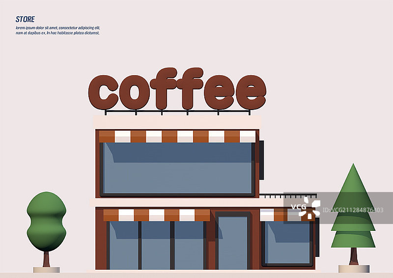 咖啡店3D图图片素材