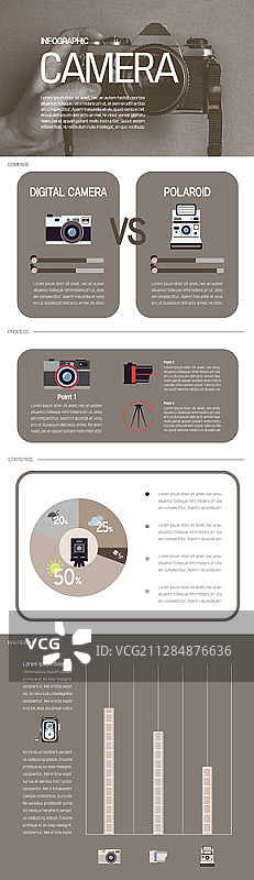 相机信息图表矢量模板图片素材