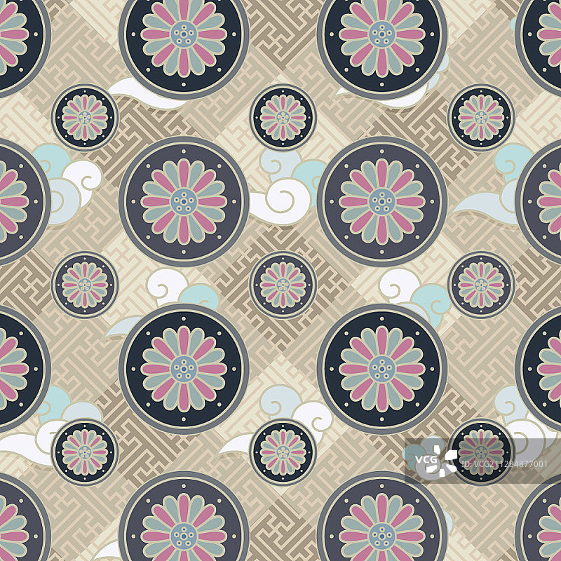 传统韩国图案矢量图片素材