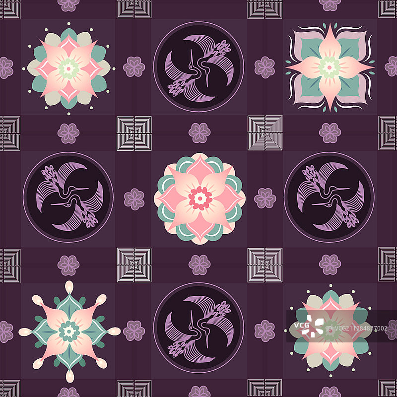 传统韩国图案矢量图片素材