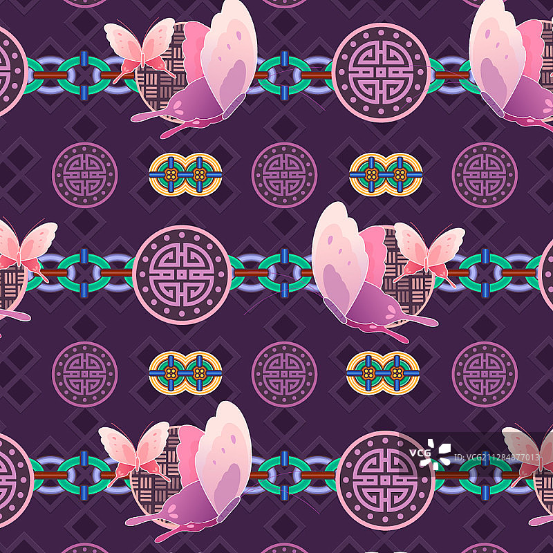 传统韩国图案矢量图片素材