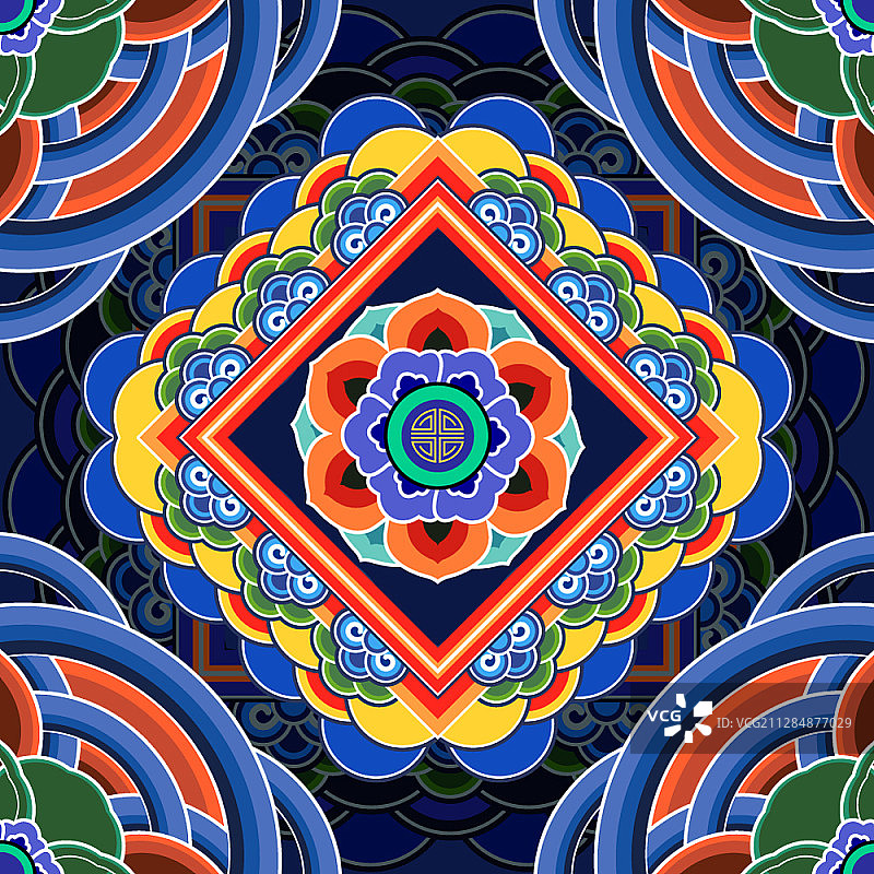 传统韩国图案矢量图片素材