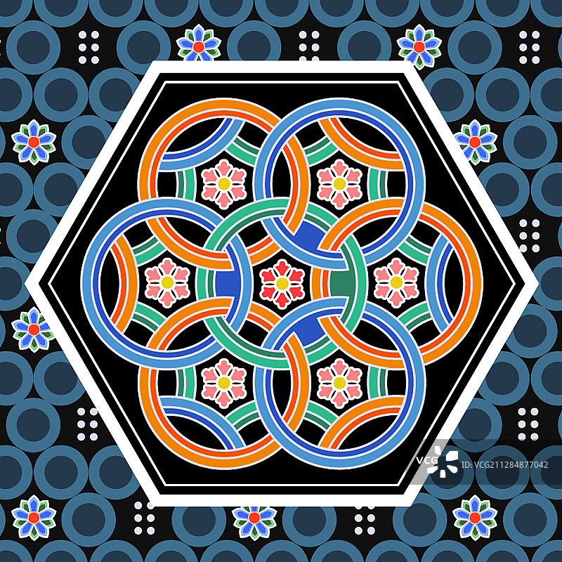 传统韩国图案矢量图片素材