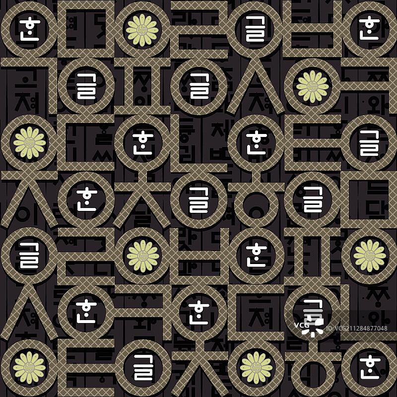 传统韩国图案矢量图片素材