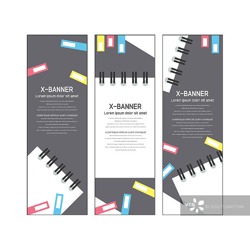 竖版banner矢量模板图片素材