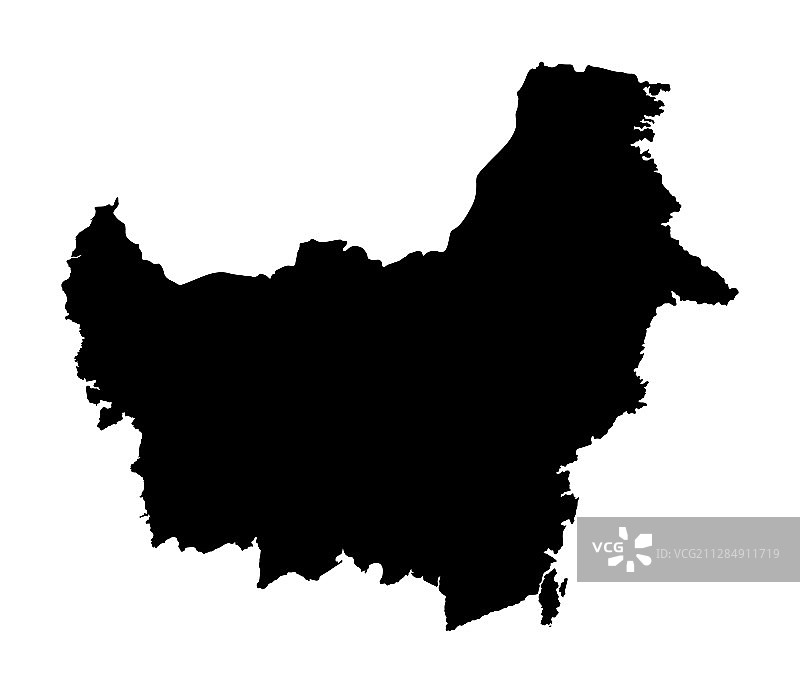 加里曼丹岛地图轮廓图片素材