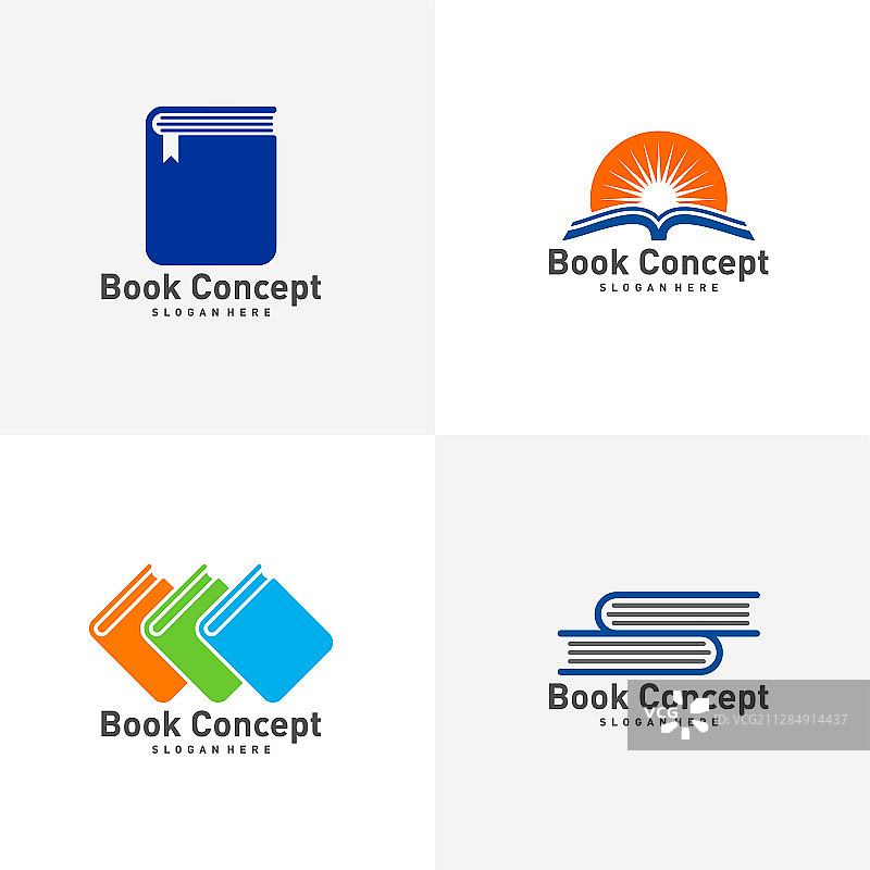 书籍标志设计模板图片素材