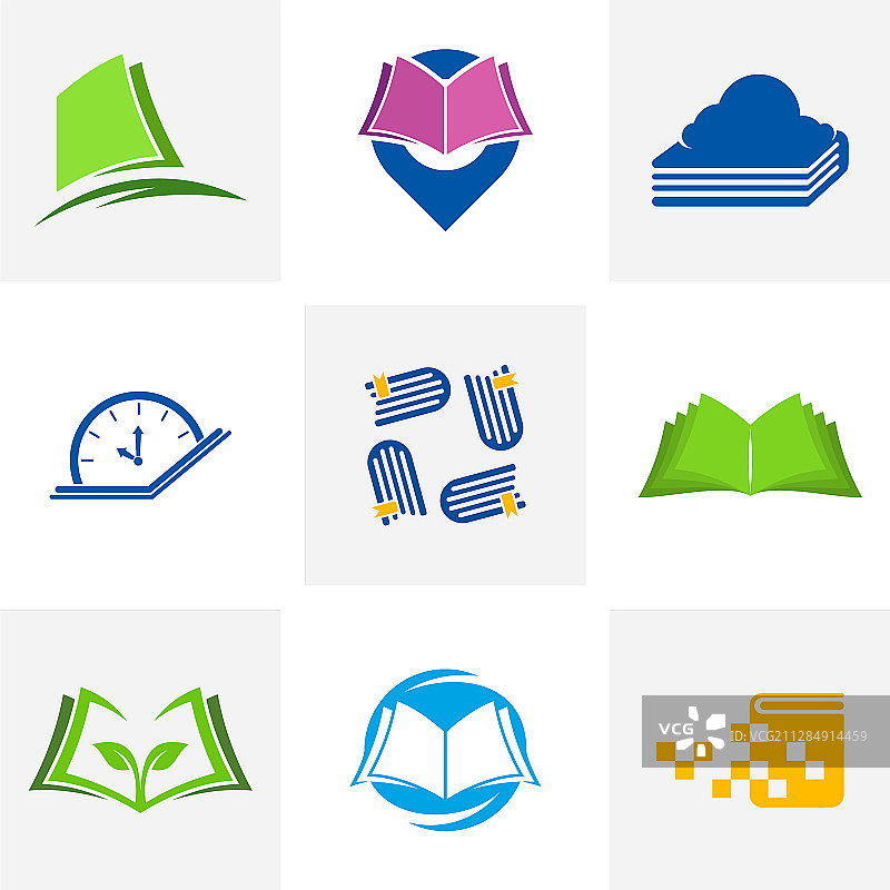 书籍标志设计模板图片素材