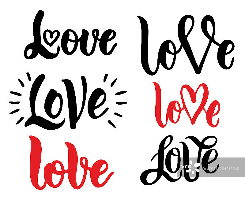 时尚文字爱情贺卡设计图片素材