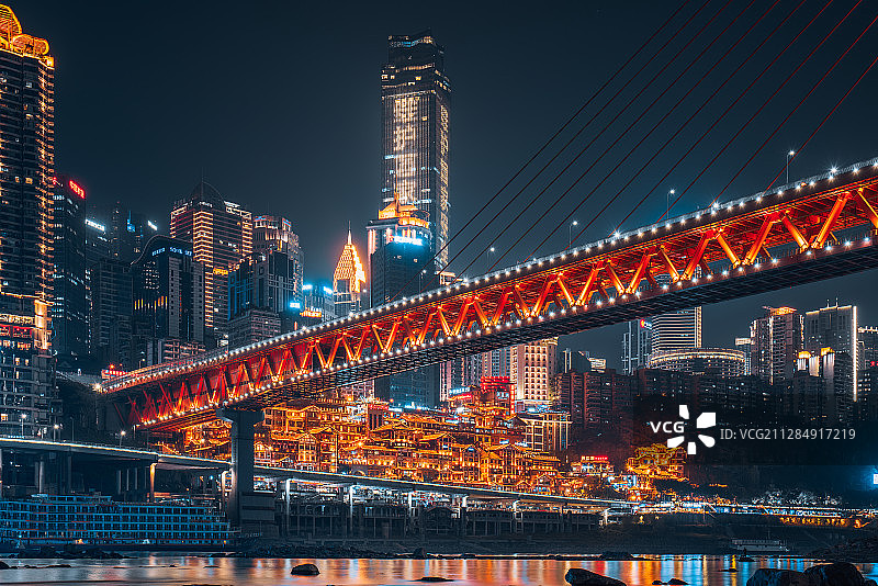 重庆市渝中区洪崖洞夜景图片素材