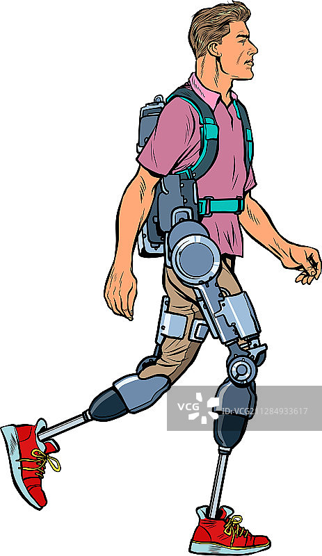 为残疾无腿人士设计的外骨骼图片素材