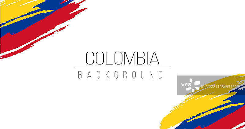 条纹哥伦比亚国旗笔刷风格背景图片素材