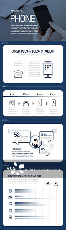 矢量信息图：电话模板图片素材