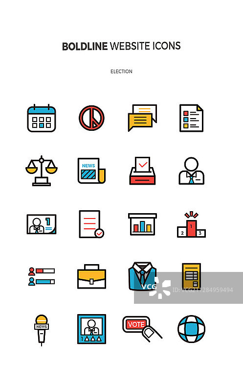 粗线条网站图标图片素材