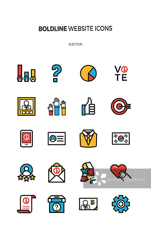 粗线条网站图标图片素材