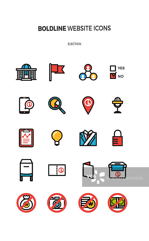 粗线条网站图标图片素材