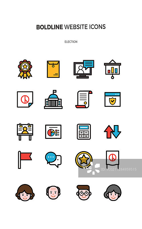 粗线条网站图标图片素材