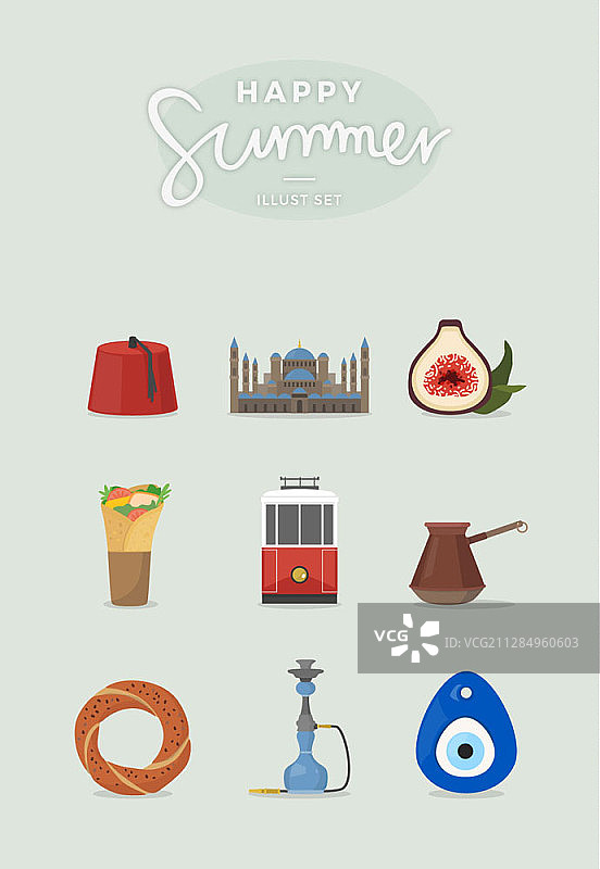 夏季活动项目矢量图图片素材