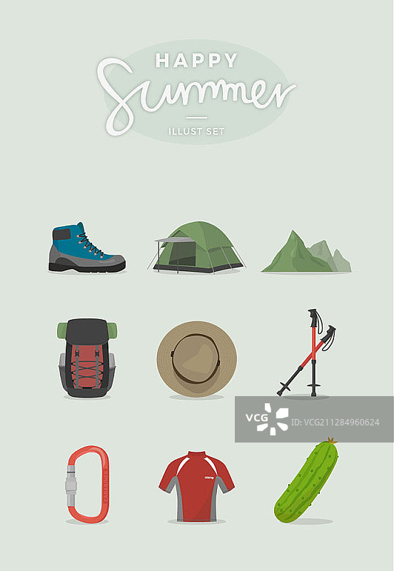 夏季活动项目矢量图图片素材