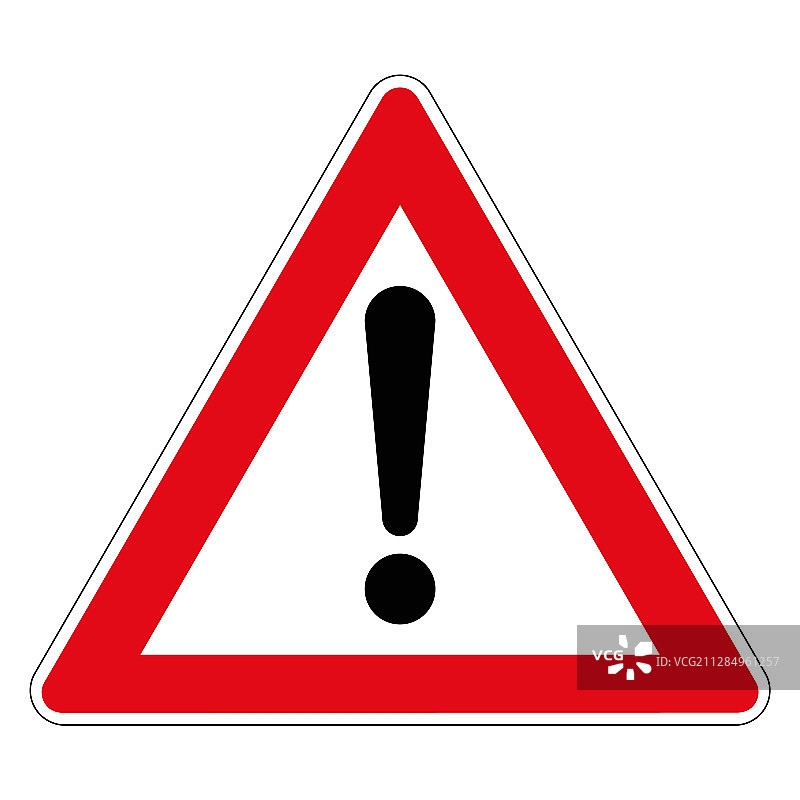德国101号公路危险路牌图片素材