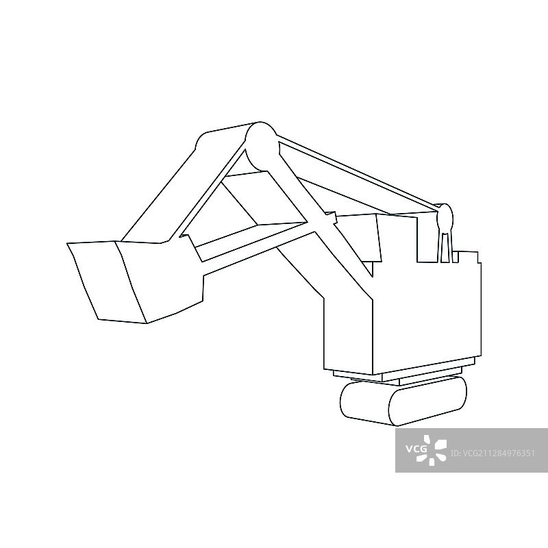 2.5D挖掘机图标图片素材