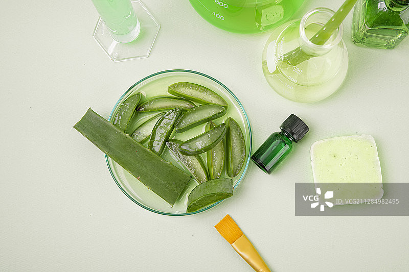 天然有机概念，天然保健和皮肤护理产品：石榴、柠檬、芒果和鳄梨图片素材